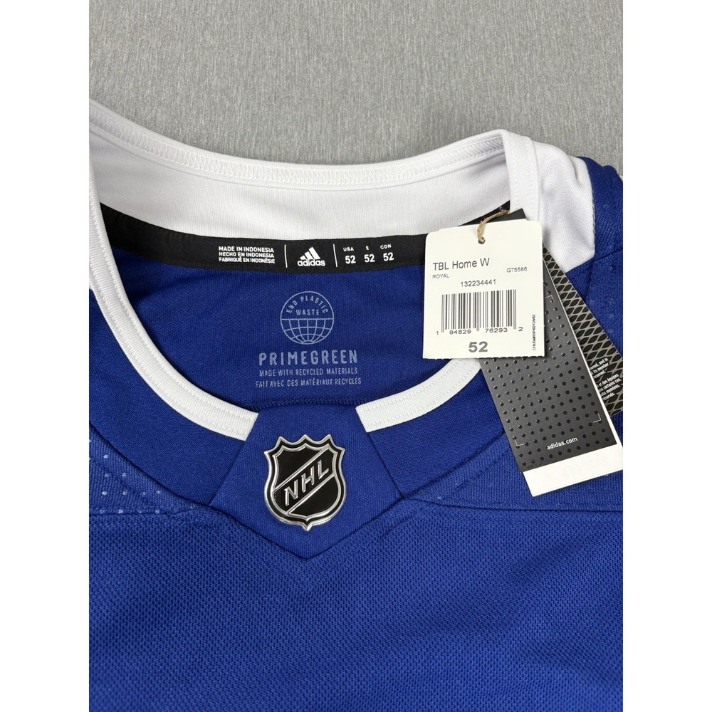 NWT Adidas Tampa Bay Lightning Authentic Hockey Jersey Fight Strap -Sz 52 ($250) - Picture 3 of 9